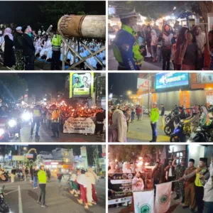 Polri Laksanakan Pengamanan Pawai Obor Sambut Tahun Baru Islam 1448 Hijriah di Kabupaten Garut