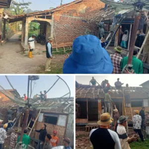 Gotong Royong Warga Sukaresmi, Rumah Tetangga Dibedah Bareng Demi Rumah Lebih Layak