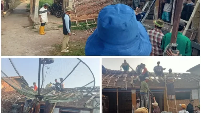 Gotong Royong Warga Sukaresmi, Rumah Tetangga Dibedah Bareng Demi Rumah Lebih Layak