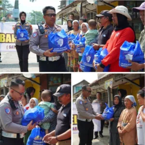 Polres Garut Gelar Bakti Sosial Pembagian Sembako Sambut Hari Bhayangkara ke-80