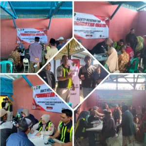 Sambut Hari Bhayangkara ke-80, Polres Garut Berikan Pengobatan Gratis untuk Ratusan Warga Cilawu