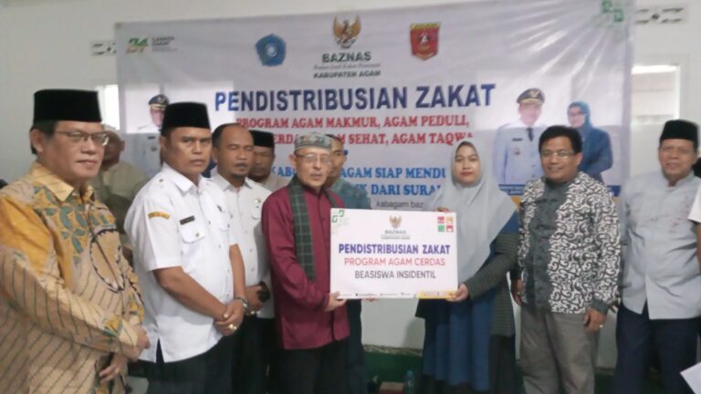 Pendistribusian Zakat Agam Cerdas Makmur dan Sehat