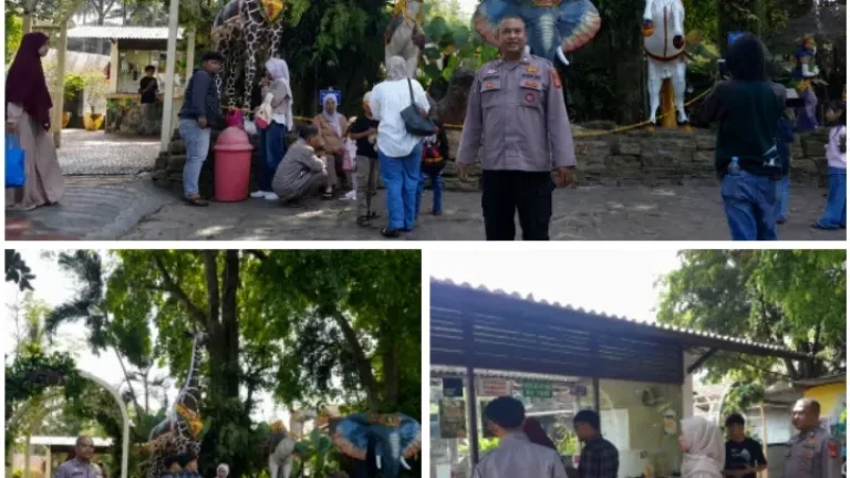 Polsek Kadungora Laksanakan Pengamanan Objek Wisata Taman Satwa Cikembulan Selama Libur Sekolah