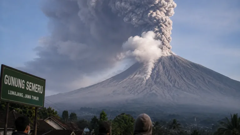Gunung Semeru Erupsi Pagi Ini, Abu Mengarah ke Selatan