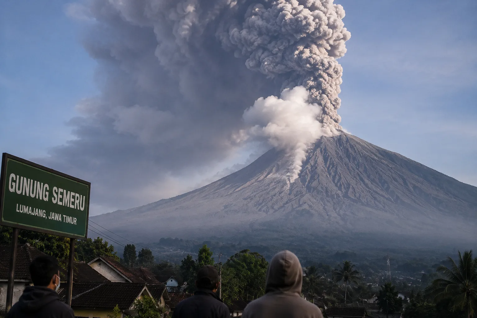 Gunung Semeru Erupsi Pagi Ini, Abu Mengarah ke Selatan