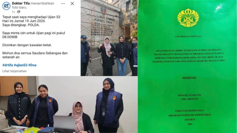 Dokter Tifa Ditangkap Saat Akan Ujian Disertasi S3 UI