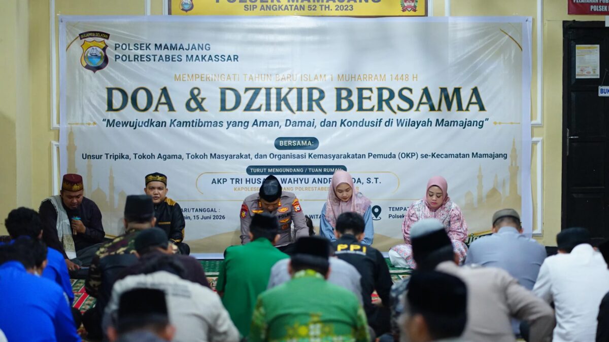 Peringatan Tahun Baru Islam 1 Muharram 1448 H, Polsek Mamajang Gelar Doa dan Dzikir Bersama Perkuat Sinergi Jaga Kamtibmas