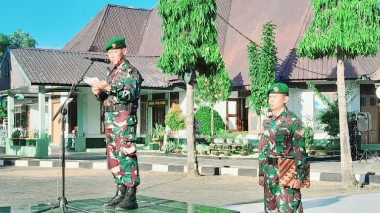 Kodim 1409/Gowa Gelar Upacara Tujuh Belasan : Kasdim Bacakan Amanat Strategis Pangdam XIV/Hasanuddin