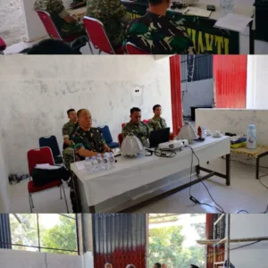 Dandim 1409/Gowa Ikuti Vicon Evaluasi KDKMP yang Dipimpin Wakil Panglima TNI