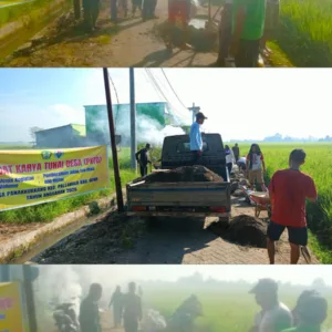 Perkuat Akses Pertanian, Babinsa Koramil 1409-05/Pallangga Pimpin Kerja Bakti Jalan Tani di Desa Panakkukang.