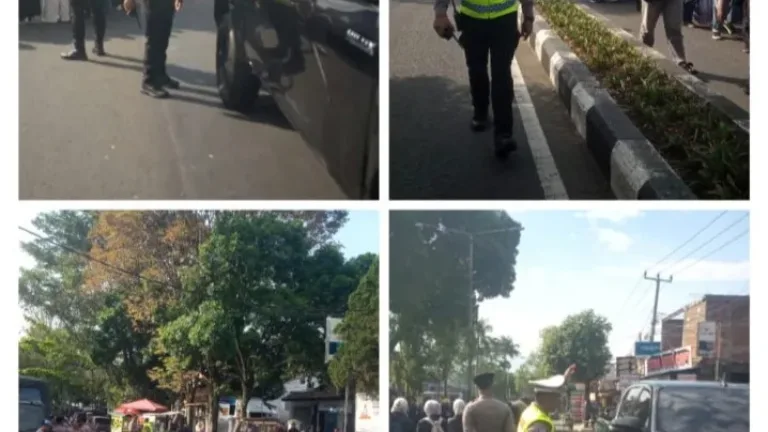 KBO Lantas Polres Garut Terjunkan 15 Personel Amankan Aksi Ratusan Mahasiswa, Arus Lalu Lintas Tetap Lancar