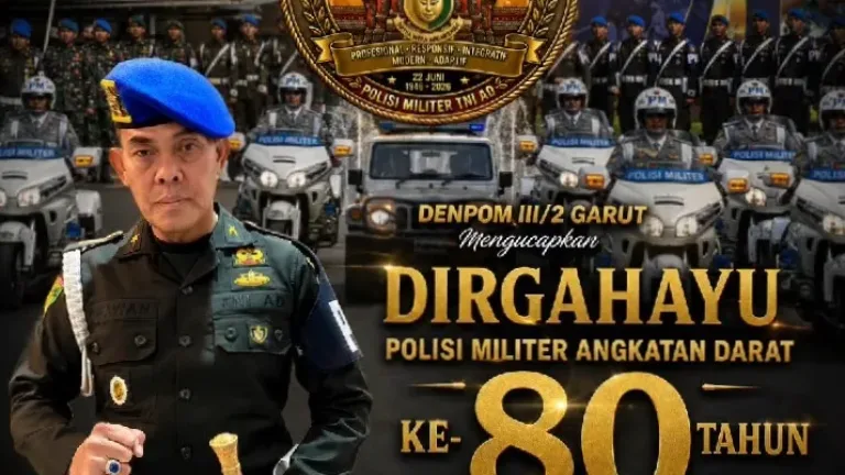 Media Warta Bela Negara Biro Garut Mengucapkan Dirgahayu Polisi Militer Angkatan Darat Ke-80 Tahun