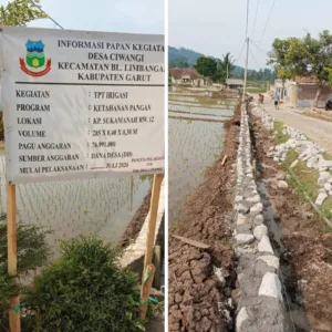 Pemdes Ciwangi Gunakan Dana Desa Buat TPT Irigasi Dukung Ketahanan Pangan