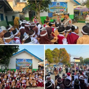 Satlantas Polres Garut Edukasi Tertib Lalin di MPLS SDN 1 Kota Kulon
