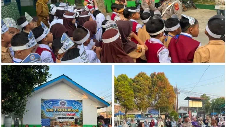 Satlantas Polres Garut Edukasi Tertib Lalin di MPLS SDN 1 Kota Kulon