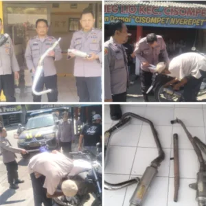 Tak Ada Ampun Buat Knalpot Brong! Polsek Cisompet Tertibkan Sekaligus Edukasi