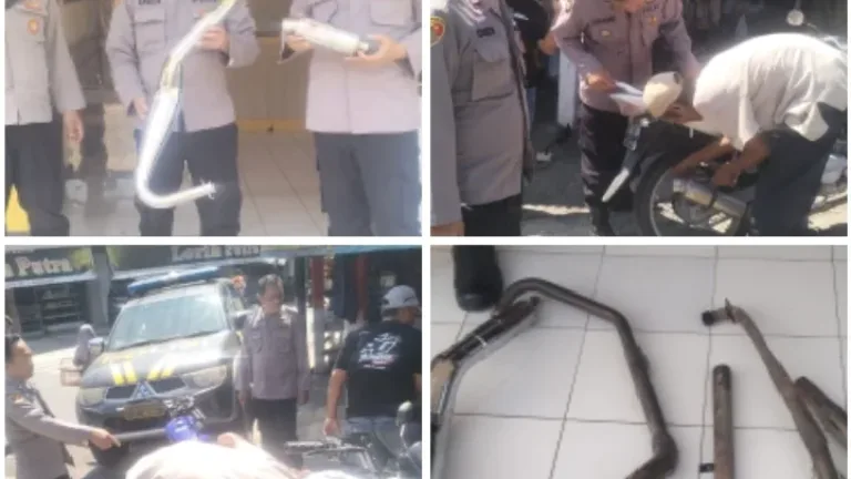 Tak Ada Ampun Buat Knalpot Brong! Polsek Cisompet Tertibkan Sekaligus Edukasi