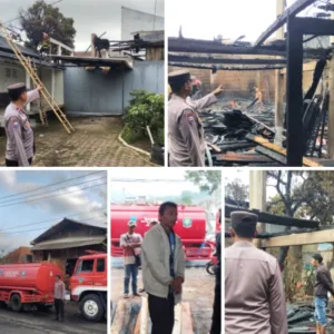 Ratusan Juta Ludes, Gudang Produksi Kusen Kayu di Bayongbong Hangus Terbakar