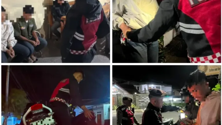Patroli KRYD Polres Garut Sikat 4 Pemuda Mabuk, Kamtibmas Aman