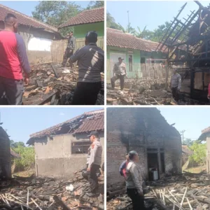 Tiga Rumah dan Satu Kandang Domba Terbakar di Banyuresmi, Polisi Lakukan Olah TKP