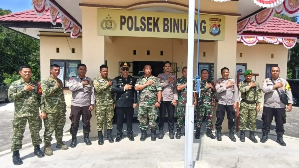 Kapolsek Binuang Terima Kunjungan Silaturahmi Danramil 1402-01 Polewali dalam Rangka Hari Bhayangkara ke-80