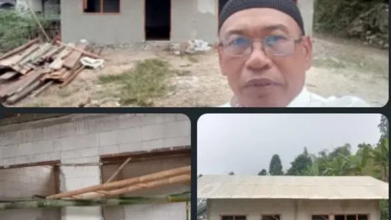 Delapan tahun menunggu bantuan warga kampung Kubang bergotong royong