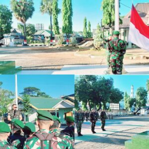 Teguhkan Sapta Marga, Kodim 1409/Gowa Gelar Upacara Pengibaran Bendera Rutin