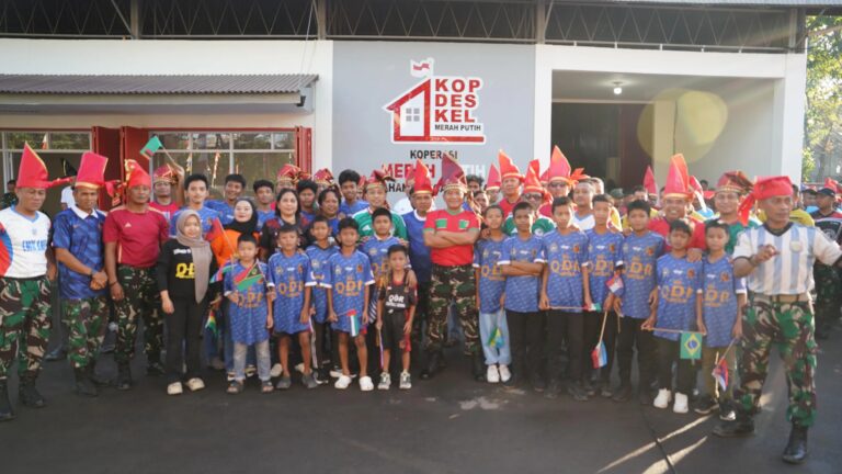 Piala Dunia Satukan Warga Makassar! Pangdam XIV/Hsn Gelar Nobar Penuh Hiburan dan Bakti Sosial