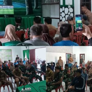 Rayakan Pesta Bola Gembira, Koramil 06/Bajeng Nobar Piala Dunia 2026 Bareng Pemerintah Desa dan Warga setempat
