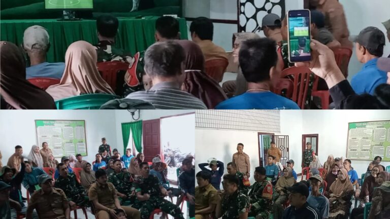 Rayakan Pesta Bola Gembira, Koramil 06/Bajeng Nobar Piala Dunia 2026 Bareng Pemerintah Desa dan Warga setempat