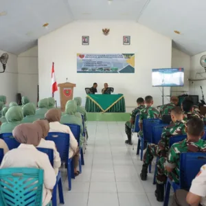 Tingkatkan Kesadaran Kesehatan, Tim Penyuluh Kesdam XIV/Hsn Sosialisasi Penyakit Menular di Makodim 1409/Gowa