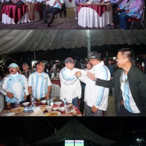 Meriah! Penuh Antusiasme, Nobar Piala Dunia 2026 di Makodim 1409/Gowa Bersama Masyarakat Sukses dan Berkesan