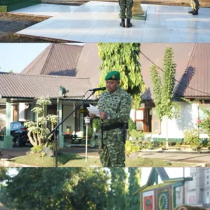 Pimpin Upacara Tujuh Belasan, Dandim 1409/Gowa Bacakan Amanat Kasad Tekankan Profesionalisme dan Integritas Prajurit