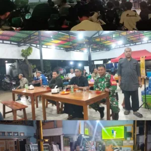 Nobar Perebutan Juara 3 Piala Dunia 2026, Babinsa Kodim 1409/Gowa Jaga Keamanan dan Kebersamaan Warga 