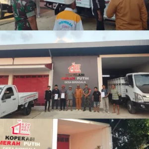 Dukung Penguatan Ekonomi Desa, Babinsa Koramil 1409-05/Pallangga Dampingi Penerimaan Armada KDKMP di Desa Biringala