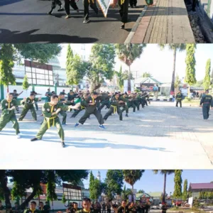 Tingkatkan Kemampuan Bela Diri, Kodim 1409/Gowa Laksanakan Latihan Pencak Silat Milter 