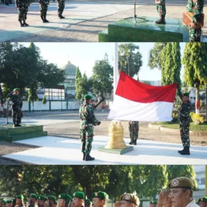 Kasdim 1409/Gowa Pimpin Upacara Pengibaran Bendera Mingguan di Makodim
