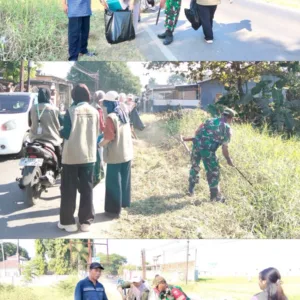Aksi Nyata Babinsa Koramil 05 Pallangga Kodim 1409/Gowa dan Mahasiswa UNM Wujudkan Desa Kanjilo Bersih dan Asri