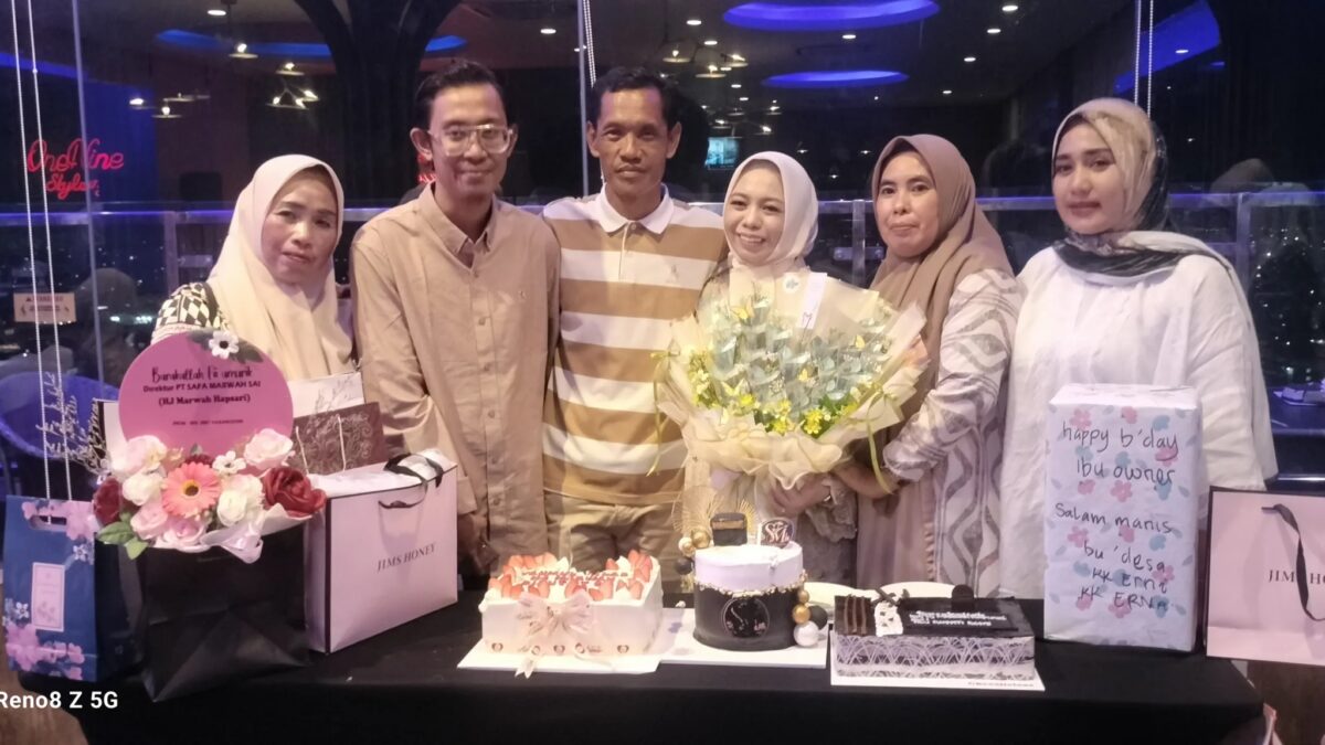 Merayakan Milad Direktur HJ Marwah Hapsari Sai ,PT Safa Marwah Sai Gelar Silaturahmi dan Syukuran di Hotel Arthama Makassar