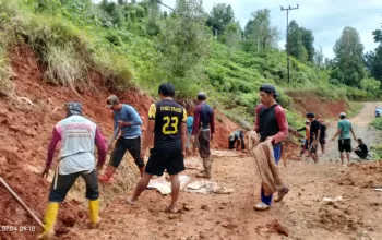 Foto salah satu dari titik langganan lonsor