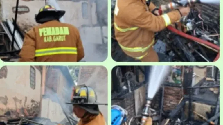Kebakaran Rumah di Kersamanah Hanguskan Satu Bangunan, Damkarmat Garut Berhasil Cegah Api Merembet