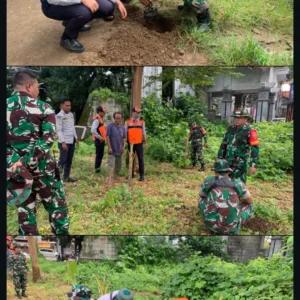 Hijaukan Lingkungan dan Cegah Banjir, Koramil 1408-09/Tamalate Gelar Karya Bhakti Penanaman Pohon