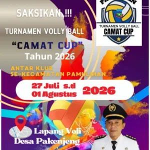 Camat Pamulihan Asep Purnama Alam Ajak Junjung Sportivitas pada Turnamen Voli Camat Cup 2026