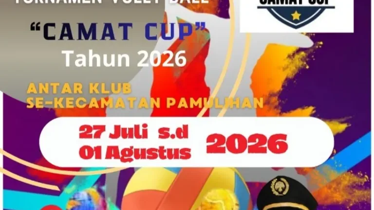 Camat Pamulihan Asep Purnama Alam Ajak Junjung Sportivitas pada Turnamen Voli Camat Cup 2026