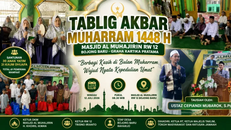 Tablig Akbar Muharram 1448 H: Masjid Al Muhajirin Santuni 61 Penerima Manfaat