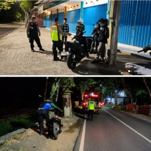 Polsek Wanaraja Bubarkan Kerumunan Remaja dan Sita Motor Brong