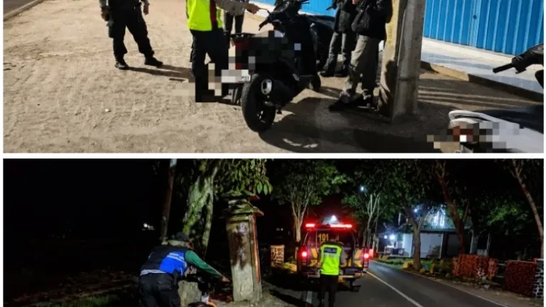 Polsek Wanaraja Bubarkan Kerumunan Remaja dan Sita Motor Brong