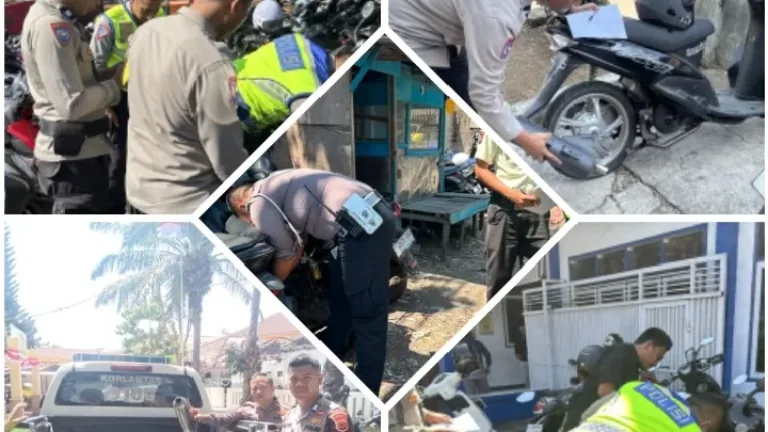 Polsek Tarogong Kidul Amankan 40 Knalpot Brong, Pelajar Diajak Tertib Berlalu Lintas
