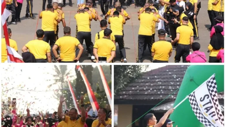 Semarak HUT ke-81 Kemerdekaan RI, Polres Garut Gelar Fun Walk dan Dorong UMKM Lokal