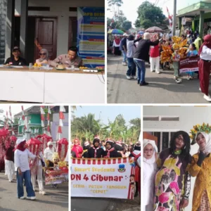 Karnaval Desa Cibunar Meriahkan HUT RI ke-81, Warga Tumpah Ruah